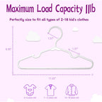 Kids Hangers - 100 Pack, 11.5 Inch White Baby & Toddler Hangers For Closet - Ideal For Baby Standard Use