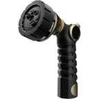 Restmo Heavy Duty Hose Nozzle, Metal Garden Water Hose Sprayer | 7 Watering Patterns, Thumb Control, On Off Valve, Leak Proof Nozzle Sprayer For Watering Plants, Car & Pet Washing, Bronze