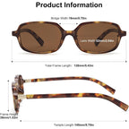 Trendy Rectangle Sunglasses For Women Men Retro Fashion 90S Small Square Shades Vintage Y2K Sun Glasses