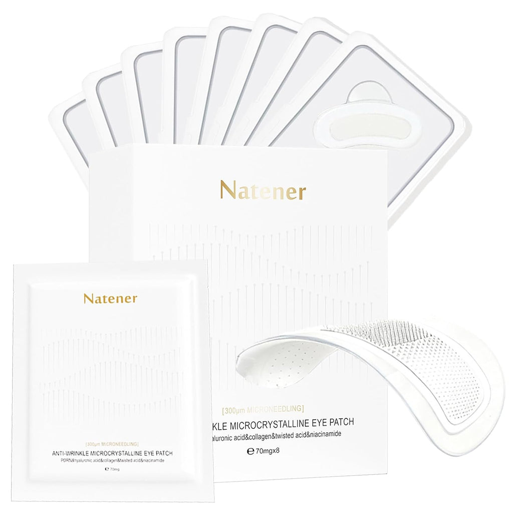 8 Pairs Pdrn Micro Eye Patches, Under Eye Patches For Puffy Eyes, Dark Circles & Wrinkle | Hyaluronic Acid, Kojic Acid, Collagen, Peptides, Vitamin C, Niacinamide - Korean Popular Eye Care