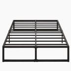 Lutown-Teen 14 Inch Queen Bed Frame With Heavy Duty Steel Slat Support