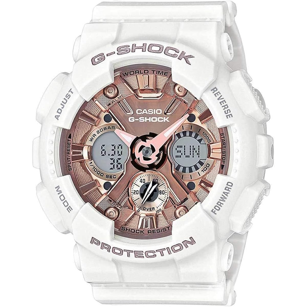 Casio Women'S Gms-S120Mf-7A2Cr G Shock Analog-Digital Display Quartz White Watch