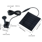 Hovico Solar Fountain - Panel Water Pump For Bird Bath Solar Panel Kit Outdoor Fountain For Outdoor Small Pond, Patio Garden And Fish Tank
