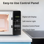 COMFEE' EM720CPL-PMB Countertop Microwave Oven with Sound On/Off, ECO Mode and Easy One-Touch Buttons, 0.7cu.ft, 700W, Black