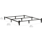 Amazon Basics Metal Bed Frame, 9-Leg Support Base for Box Spring and Mattress, Queen Size, Tool-Free Easy Assembly, 79.5" L x 59.5" W x 7" H, Black