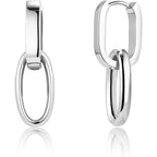14K Gold Plated 925 Sterling Silver Dangle Earrings For Women Drop Earrings Small Sterling Silver Earrings Square Huggie Paperclip Dangly Hoop Silver Hoops Earrings Jewelry