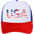 American Flag Trucker Hat USA Snapback Hat 4th of July Patriotic Hats for Men Women Red Blue White 2