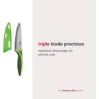 Zyliss 3 Piece Knife Value Set - Kitchen Knife Set - Kitchen Knife Set with Sheath Covers - Includes Paring, Serrated Paring & Utility Knives - Stainless Steel