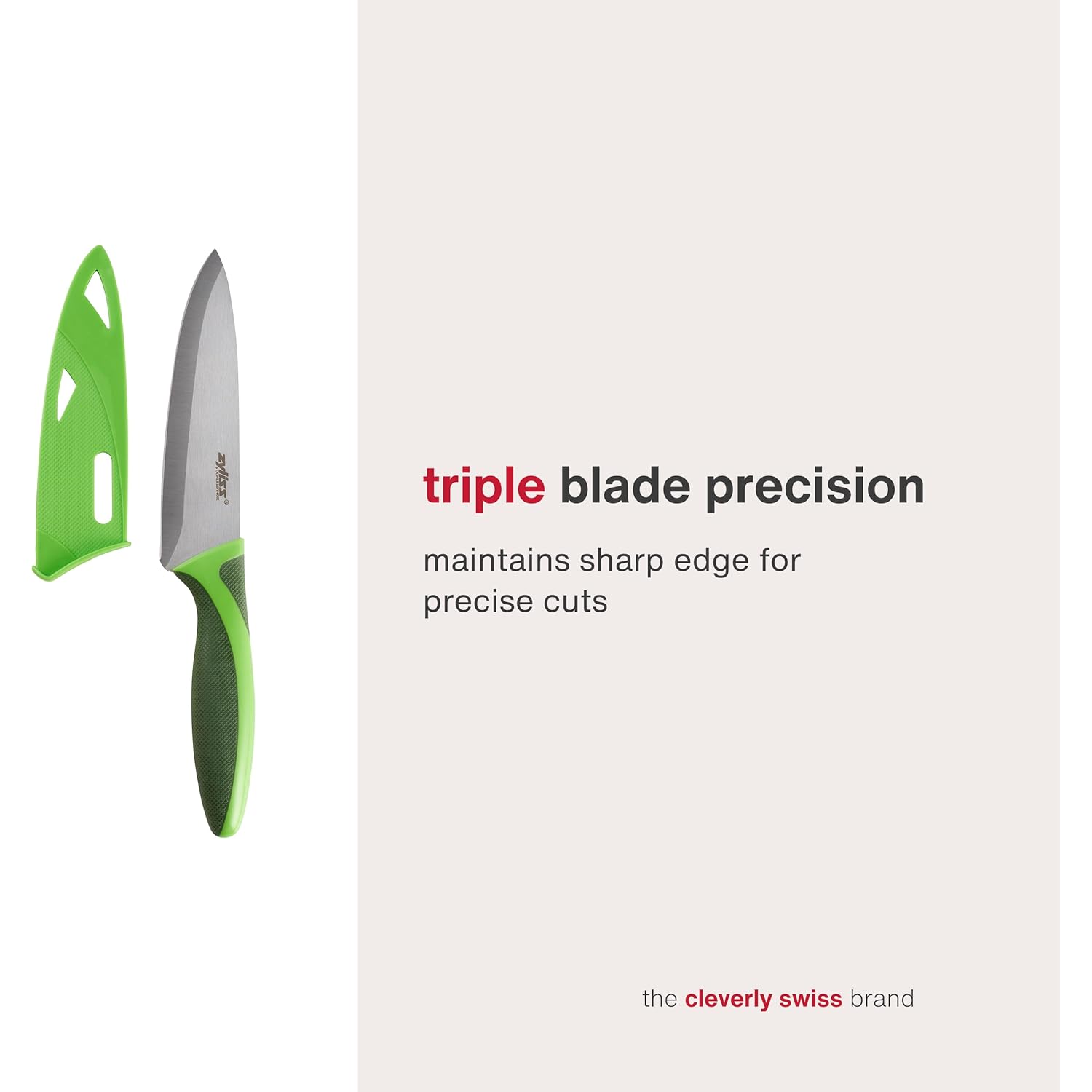 Zyliss 3 Piece Knife Value Set - Kitchen Knife Set - Kitchen Knife Set with Sheath Covers - Includes Paring, Serrated Paring & Utility Knives - Stainless Steel