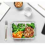 M Mcirco 30 Pieces Glass Food Storage Containers With Snap Locking Lids,Glass Meal Prep Containers Set - Airtight Lunch Containers, Microwave, Oven, Freezer And Dishwasher