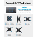 Pipishell Tv Wall Mount For Most 26 32 50 55-60 Inch Tvs, Full Motion Tv Mount With Swivel, Tilt & Extension, Single Stud Wall Mount Bracket Holds Up To 77 Lbs, Max Vesa 400X400Mm, Pimf11