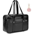 Japanese School Shoulder Bag Tote Faux Leather Kawaii Cute Bookbag Satchel Anime Cosplay Student With Pink Pompom