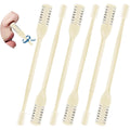 ZKENIRD 6 Pcs 2-in-1 Nasal Cutter, Upgrade Double Sided Nose Knife, 360 Nostril Hair Remover Tool, Trimmer for Men, Women, Soft Cleaning Brush (Cream)