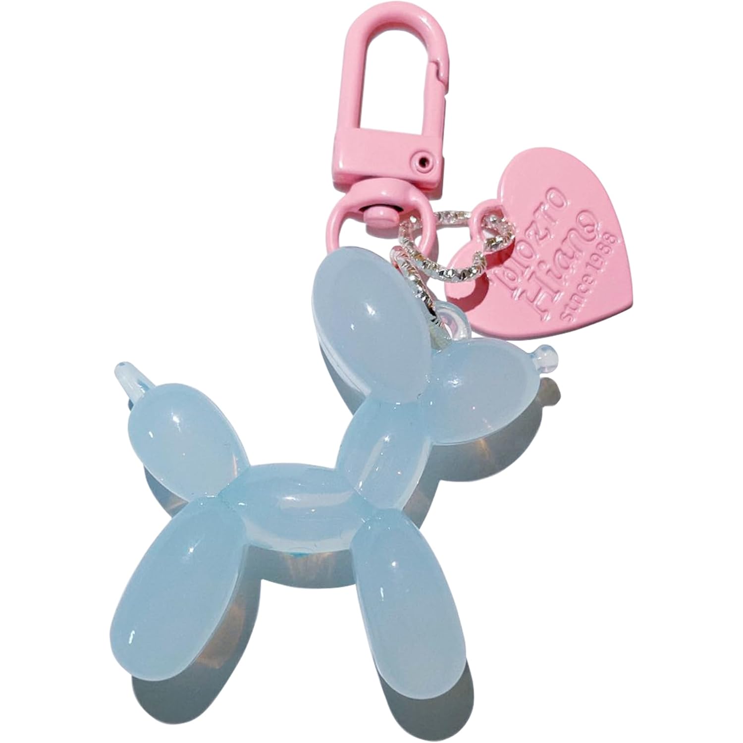 LAEKOU Jelly Balloon Dog Design Keychain for Women, Cute Girls Key Chain, Bag Charms Accessories for Car Purse Backpack