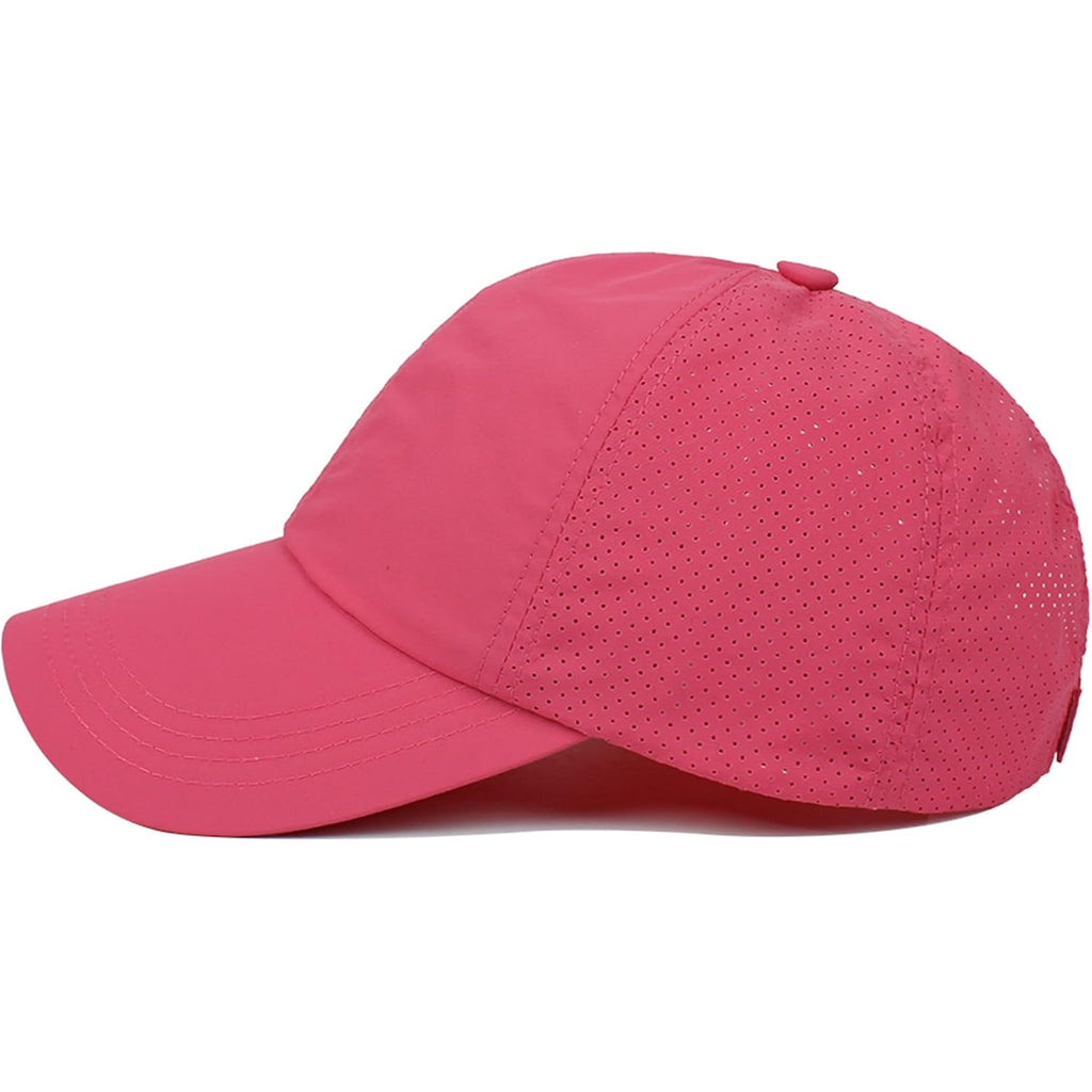 Uttpll Womens Ponytail Baseball Cap Adjustable Trucker Hats Summer Mesh Ponycap Outdoor Sports Criss Cross Caps Dad Hat