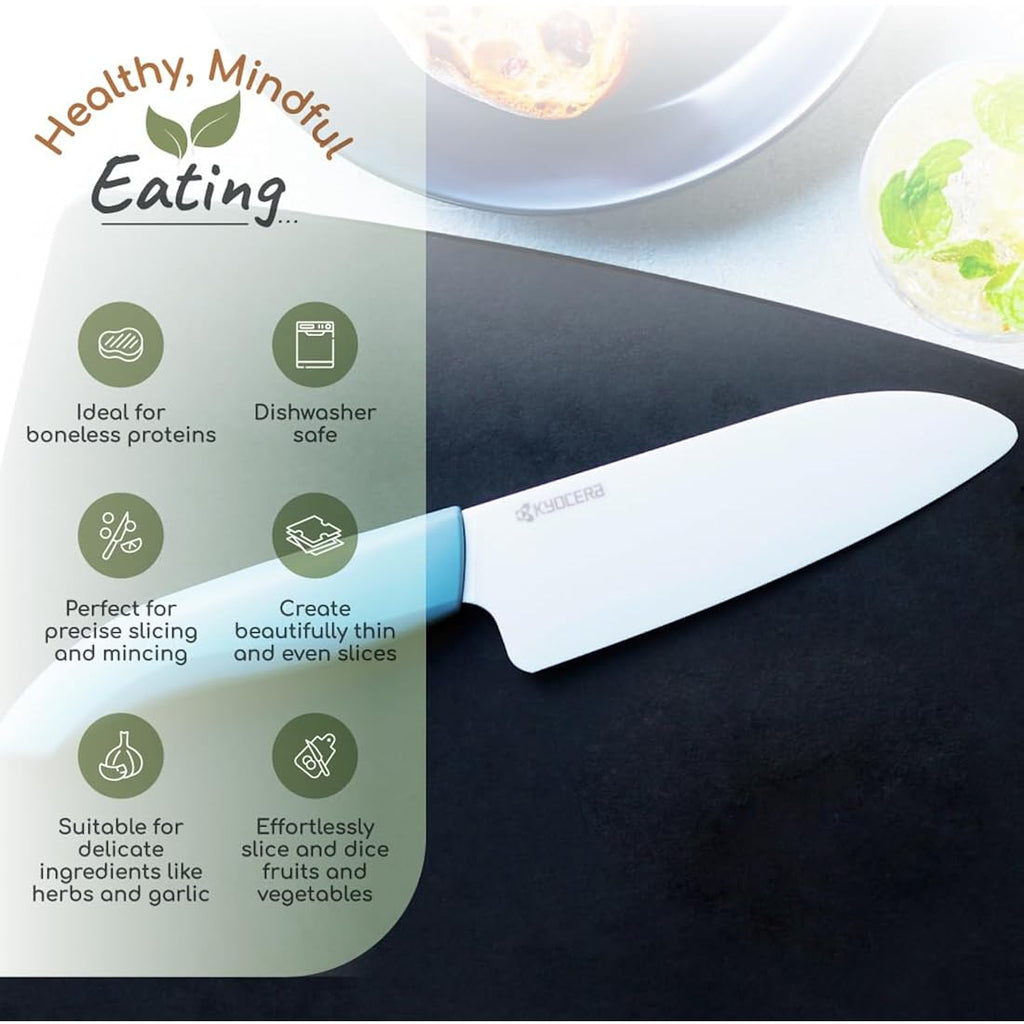 Kyocera Revolution 2-Pc Ceramic Knife Set: 5.5” Santoku & 4.5” Utility | Kyocera Revolution Ceramic Knife Duo: 5.5” Santoku & 4.5” Utility Blades For Precise Slicing, Trimming, And Daily Meal Prep