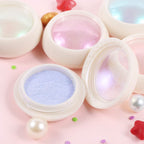 Mirror Laser Nail Decoration - Neon, Aurora, Titanium Metal Powder With Nail Sponge Brushes