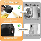 2 In 1 Oil Sprayer, Oil Sprayer For Kitchen Cooking, 470Ml Oil Spray Bottle For Home