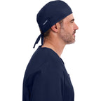 Cherokee Men and Women Scrub Cap with Adjustable Elastic Tie-Back Lightweight, Breathable No-Slip Unisex Surgical Cap - 2506 Navy - 3 Pack