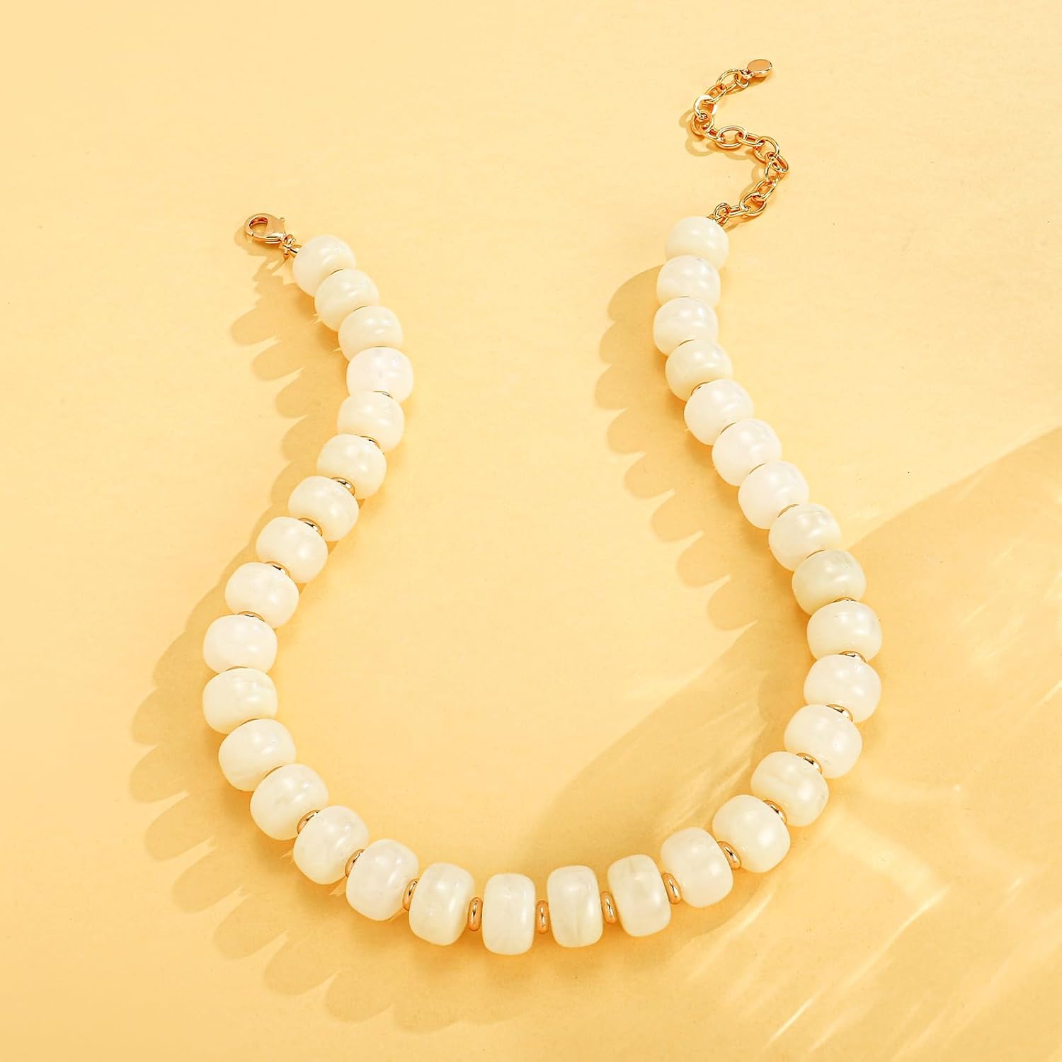 Beaded necklace for Women Boho Bead Chunky Necklace Big Bead Necklace Fashion Trendy Summer Colorful Necklaces Holiday Vocation Jewelry Gifts