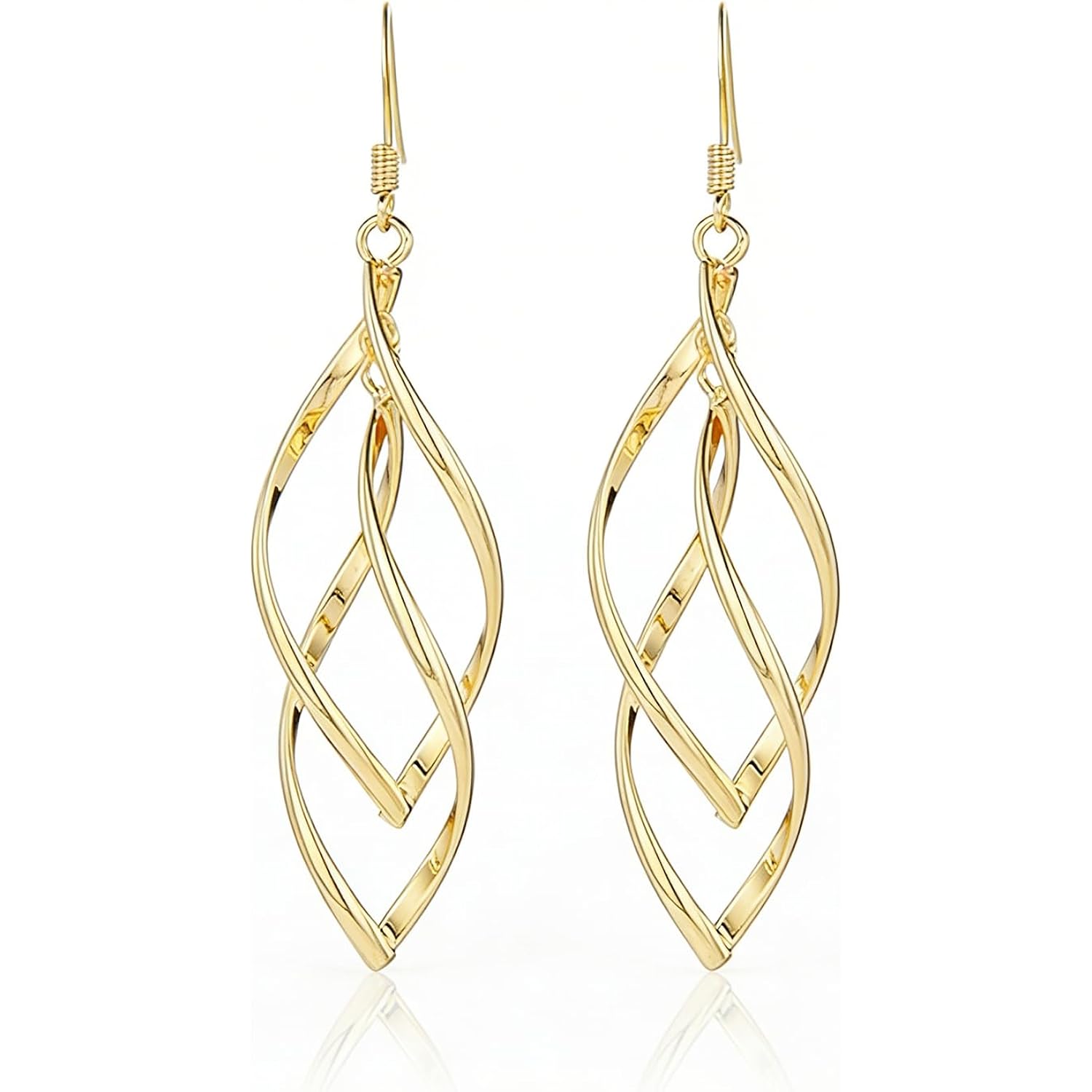 Gold Plated Earrings for Women Hypoallergenic Gold Earrings Statement Earrings for Girl Trendy Fashion Gold Jewelry Gifts Above 12 Years Old