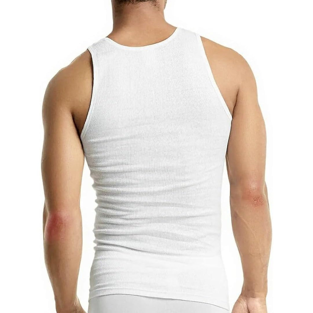 Men’S 3-Pack Cotton Ribbed Lightweight A-Shirt Undershirt Tank Top
