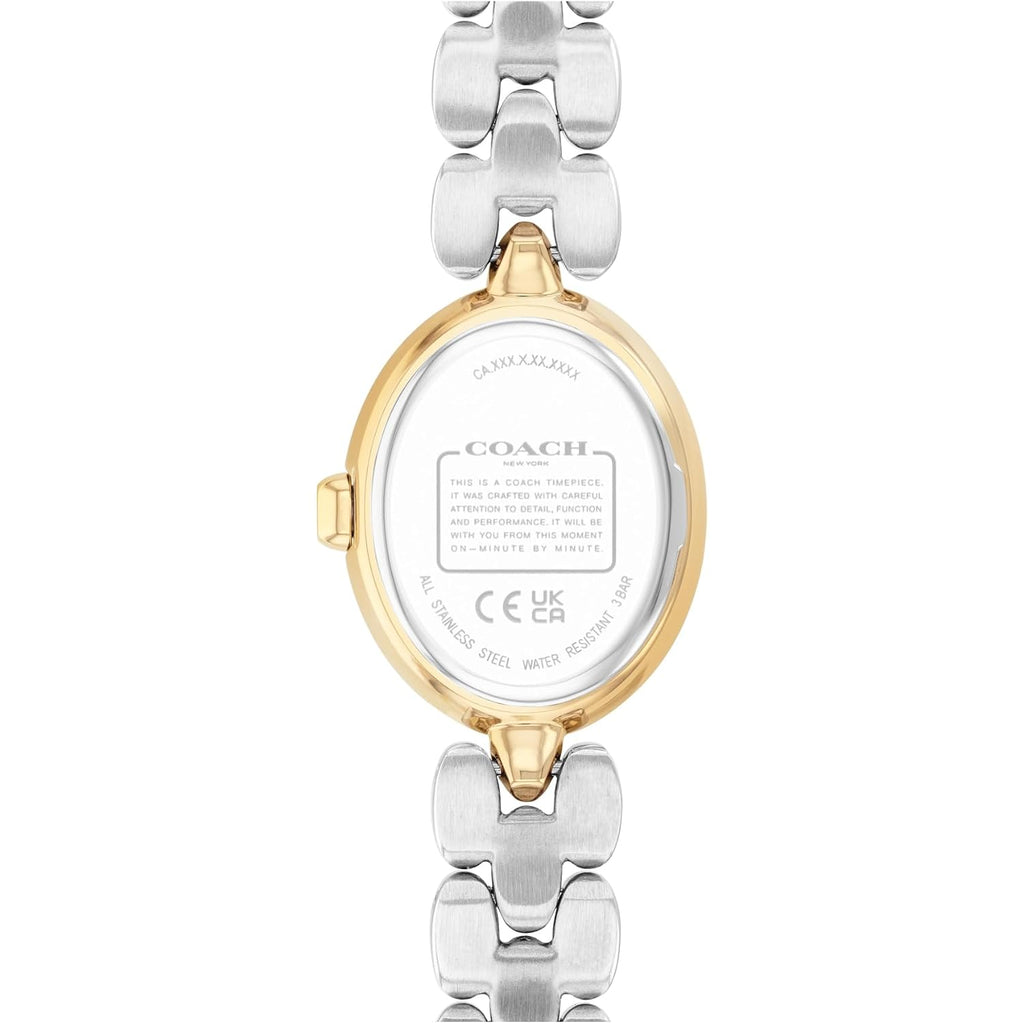 Coach Sammy Women'S 2H Quartz Watch Gift Set With Matching Adjustable Jewelry Bracelet - Oval Case - Minimalist Style - Gift For Her - 22.5Mm