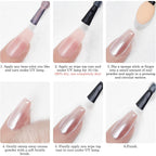 2Pcs White Pearl Chrome Nail Powder Super Glossy Metallic Mirror Effect, White Moonlight Unicorn Chrome Powder for Nails, Mermaid Glitter Pigment Powders for Gel Nail Polish Design 0.5g/Jar