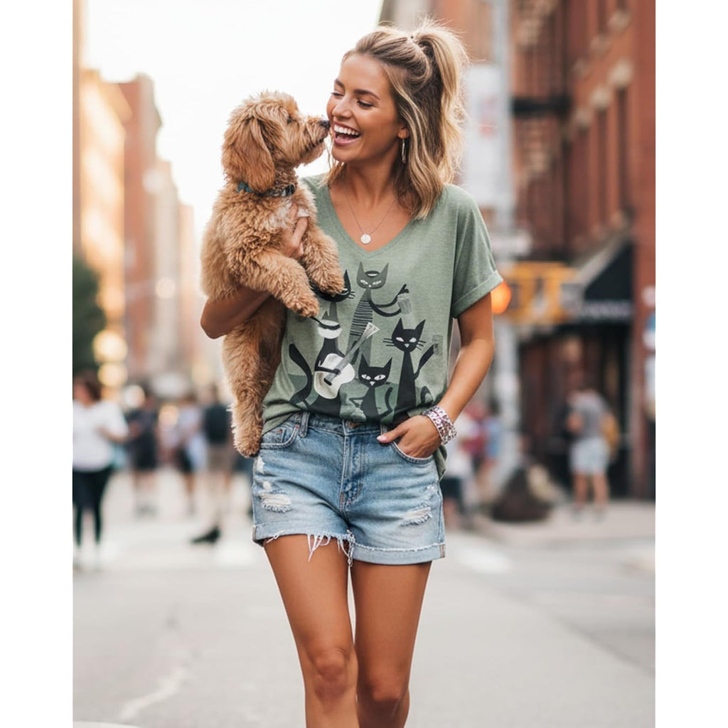 Womens Short Sleeve Summer Tops V Neck Dressy Casual Shirts Trendy Tunic Blouses 2026 Vacation Fashion Clothes