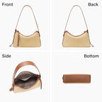 Cluci Summer Purses For Women, Cute Straw Bag, Beach Shoulder Bag, Woven Handbags With Adjustable Wide Shoulder Strap