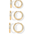 PAVOI Waterproof Hoop Earrings Set for Women - Stainless Steel Multi-Pack with Cubic Zirconia - Small & Chunky Huggie, Thin Hoops, Cascade Graduated Styles - Trendy Fashion Piercing Jewelry