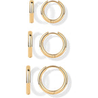 PAVOI Waterproof Hoop Earrings Set for Women - Stainless Steel Multi-Pack with Cubic Zirconia - Small & Chunky Huggie, Thin Hoops, Cascade Graduated Styles - Trendy Fashion Piercing Jewelry