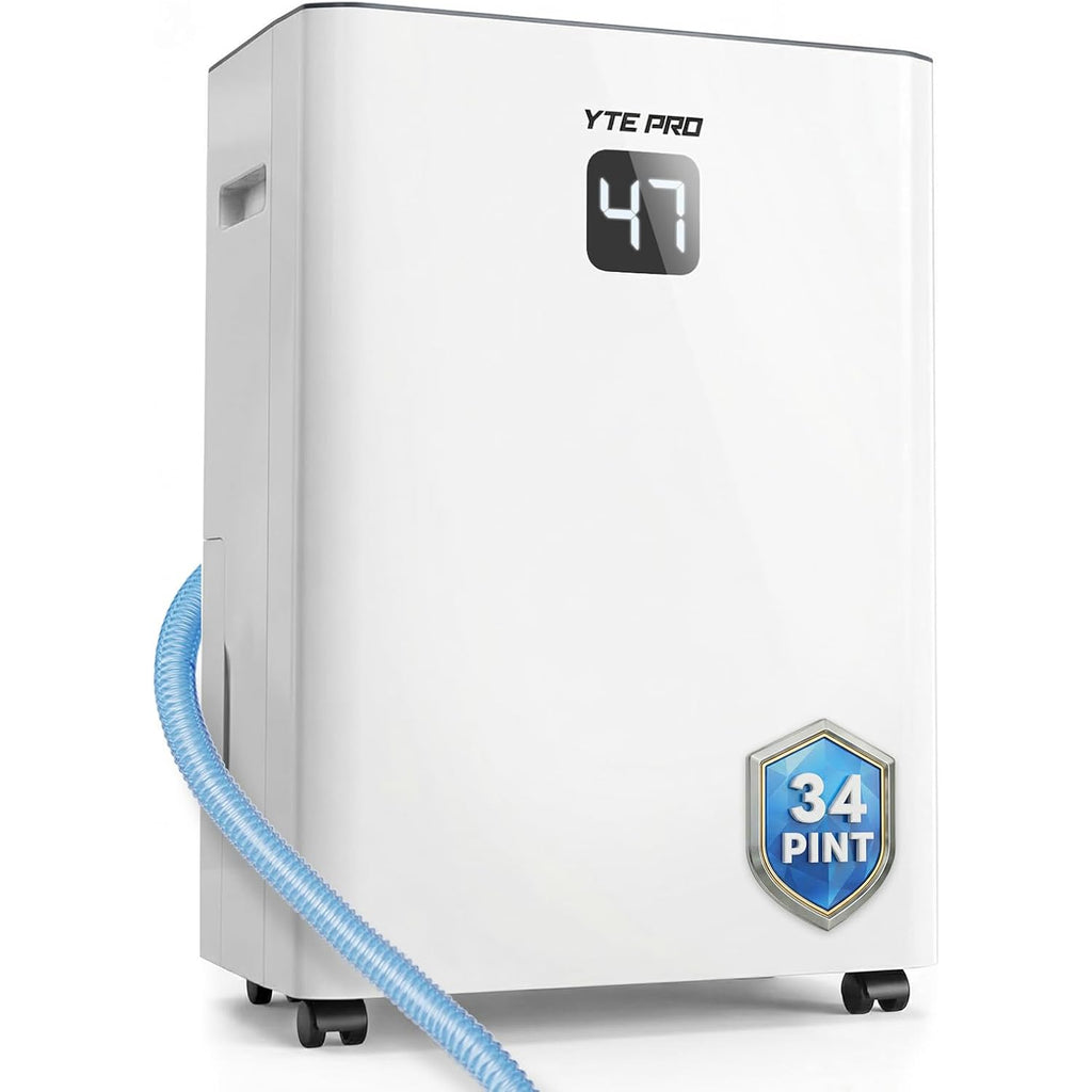 34Pint Dehumidifier For 2500Sq.Ft, Compressor Dehumidifiers For Home, Front Led Digital Humidity Display&Quiet Dehumidifier For Basement, Bedroom, Bathroom, With 6.56Ft Drain Hose Dh1800S
