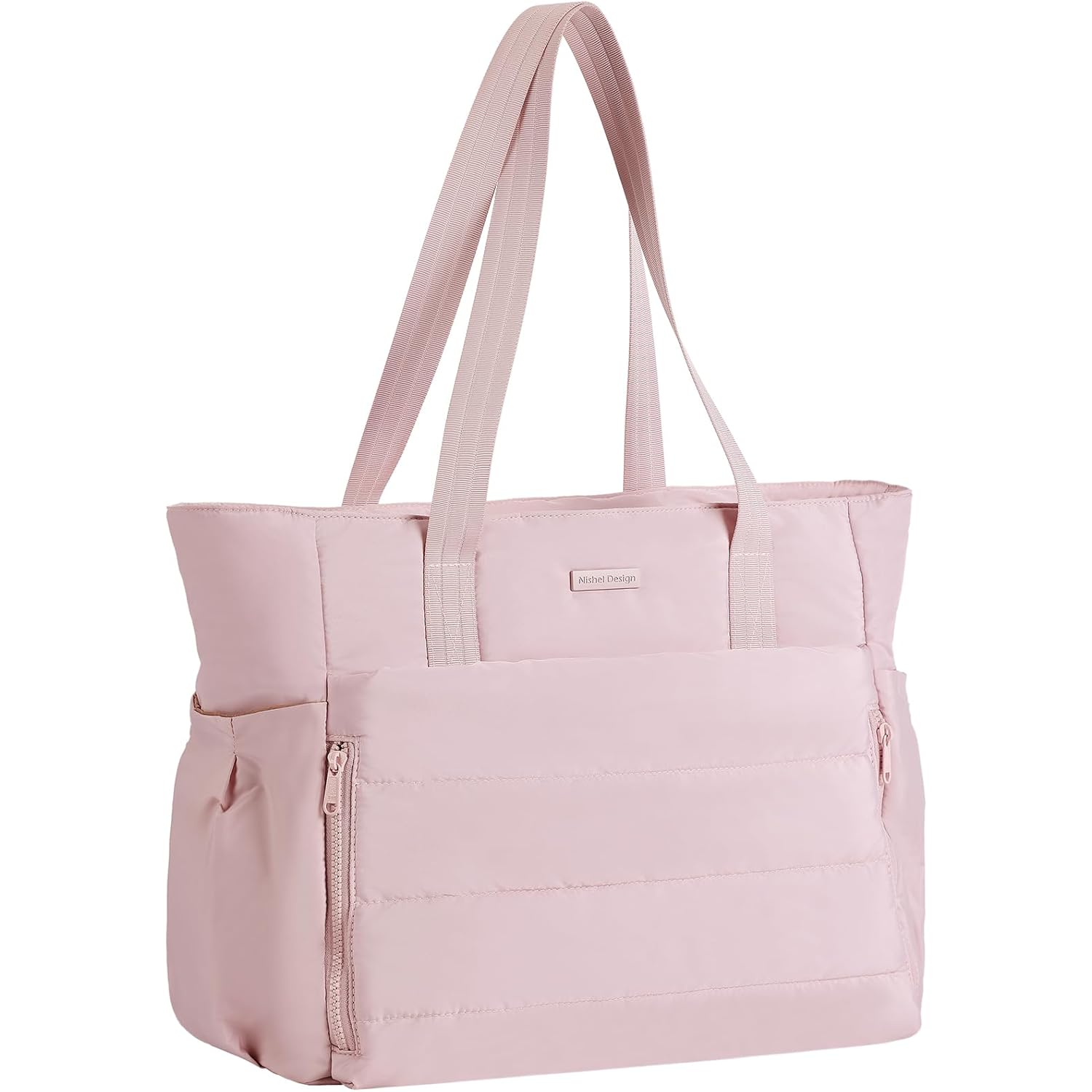 Nishel Travel Puffy Tote Bag For Women, Ultra-Lightweight Large Tote Purse For Office Day And A Short Weekend Getaway