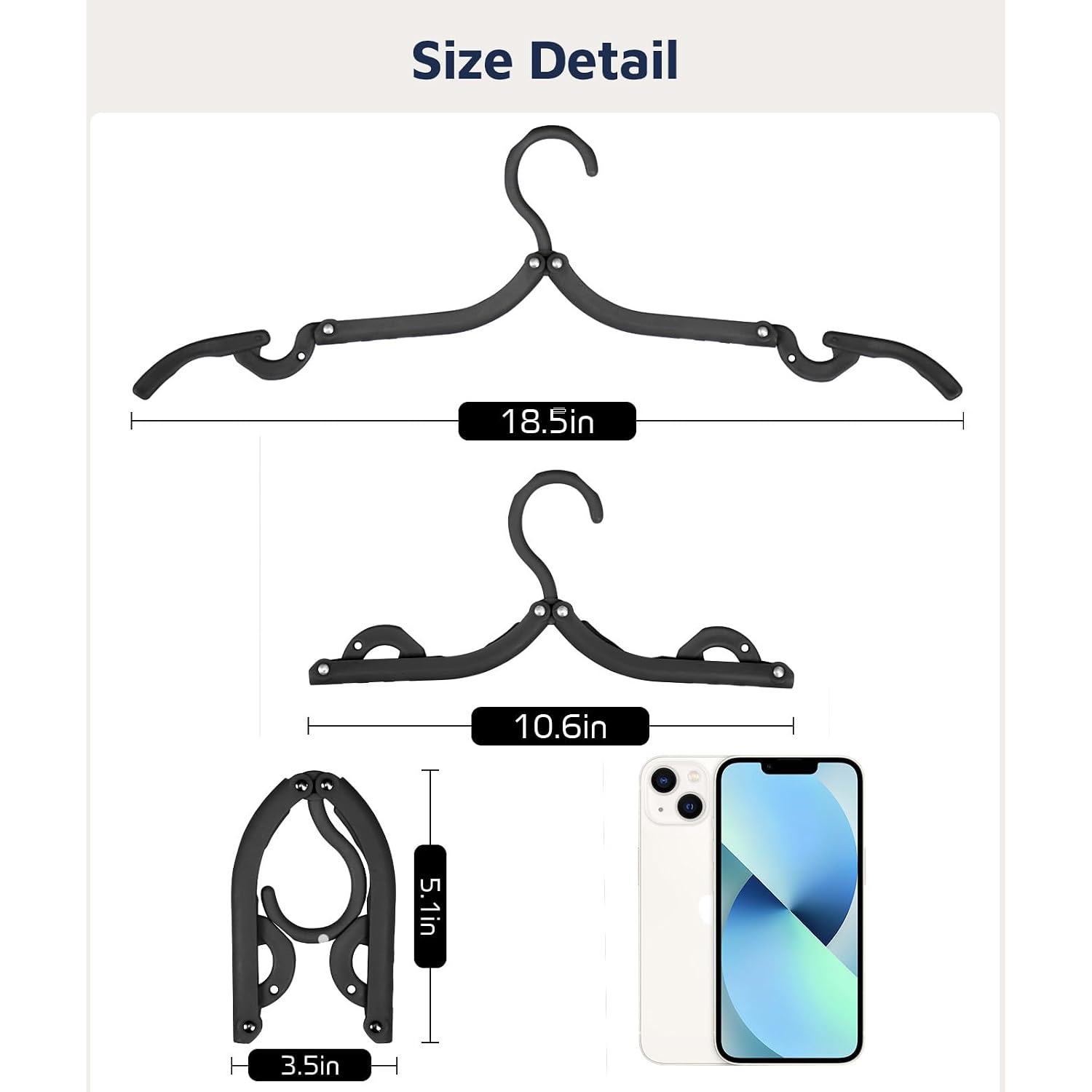 20 Pcs Travel Hangers, Cruise Ship Essentials Foldable Hangers Plastic Travel Essentials, Portable Cruises Must Haves 2026 For Skirt, Suitcase, Rv Camping Airplane Europe Vacation Essential, Black