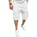 Mens Cargo Shorts Elastic Waist Drawstring Hiking Shorts For Men Stretch Casual Short With 5 Pockets