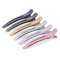 Aimike 6Pcs Professional Hair Clips For Styling Sectioning, Anti-Slip No-Trace Duck Billed Hair Clips With Silicone Band, Salon And Home Hair Cutting Clips For Hairdresser, Women, Men - 4.3” Long