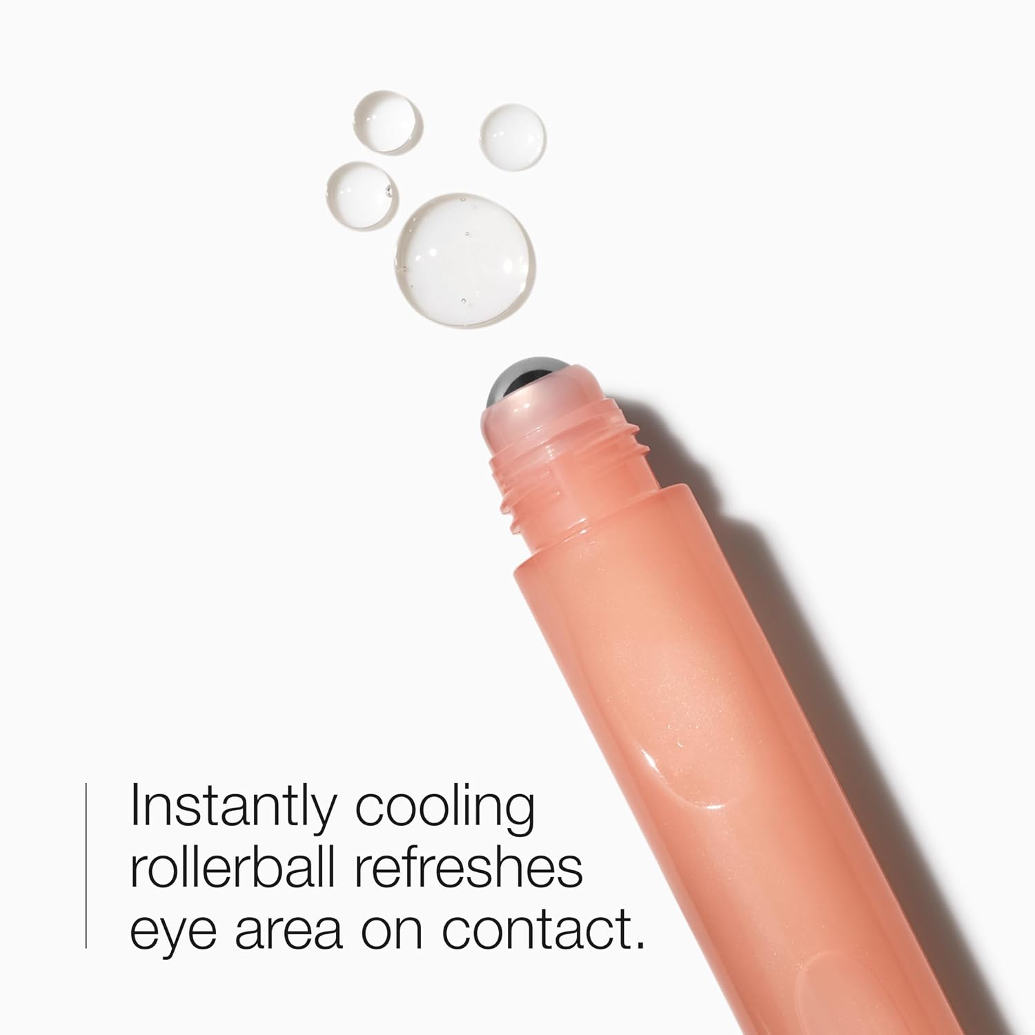 Clinique All About Eyes Serum De-Puffing Eye Roller Massage For Dark Circles With Caffeine | Hydrating, Brightening + Depuffing Eye Massager | Travel Size, 0.5 Fl Oz