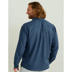 Huk Men'S Tide Point Solid Long Sleeve Button Down Shirt (Available In 3X-Large)