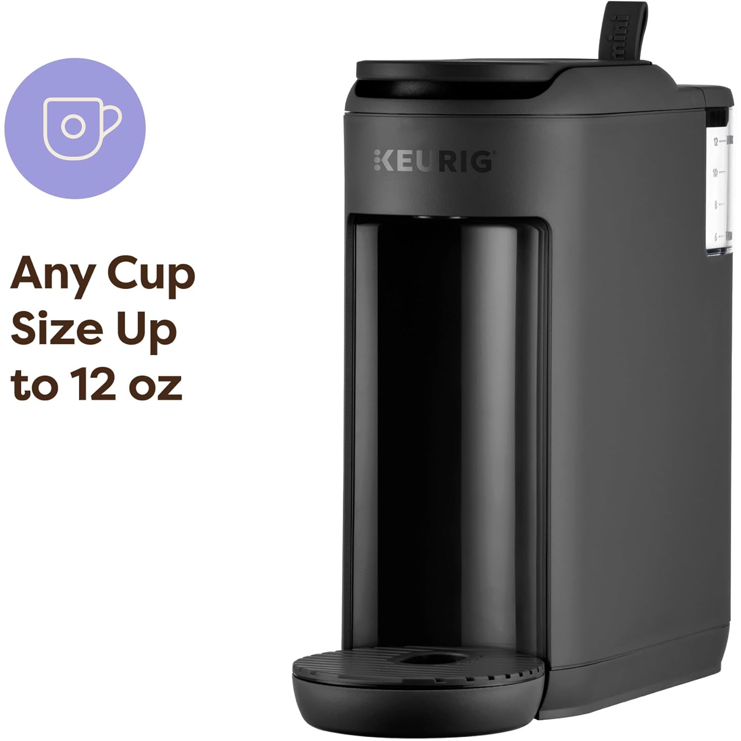 Keurig K-Mini Mate Single Serve K-Cup Pod Coffee Maker, Brews Up to 12 oz Cup, Compact Portable Coffee Machine for Small Spaces, Great for Dorms & Offices, Black
