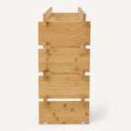 Amazon Basics Stackable Natural Bamboo Wine Rack, 36 Bottle Capacity, Easy To Assemble