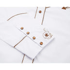 Men'S Western Cowboy Shirt Embroidered Long Sleeve Casual Button Down Shirt