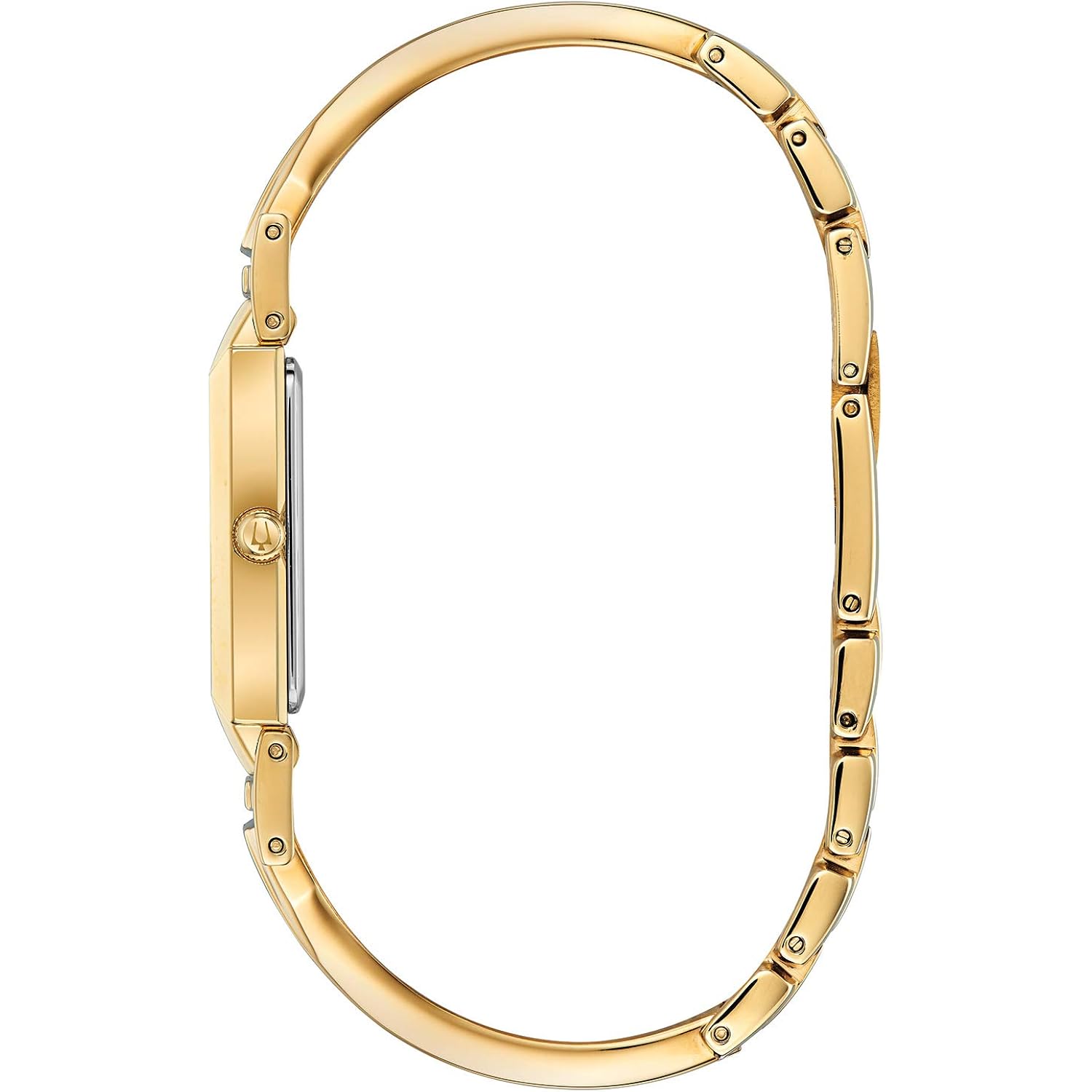 Bulova Ladies' Classic Diamond Dial Quartz Stainless Steel Watch, Rectangle, Mother-Of-Pearl