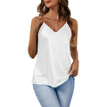 ETOSELL Silk Satin Tank Tops for Women V Neck Cami Summer Sleeveless Camisoles Adjustable Spaghetti Straps Blouses