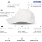 TOP-EX Cooling UV 50 High Ponytail Baseball Cap for Women Breathable & Lightweight for Running Golf Workout Sports Cap White