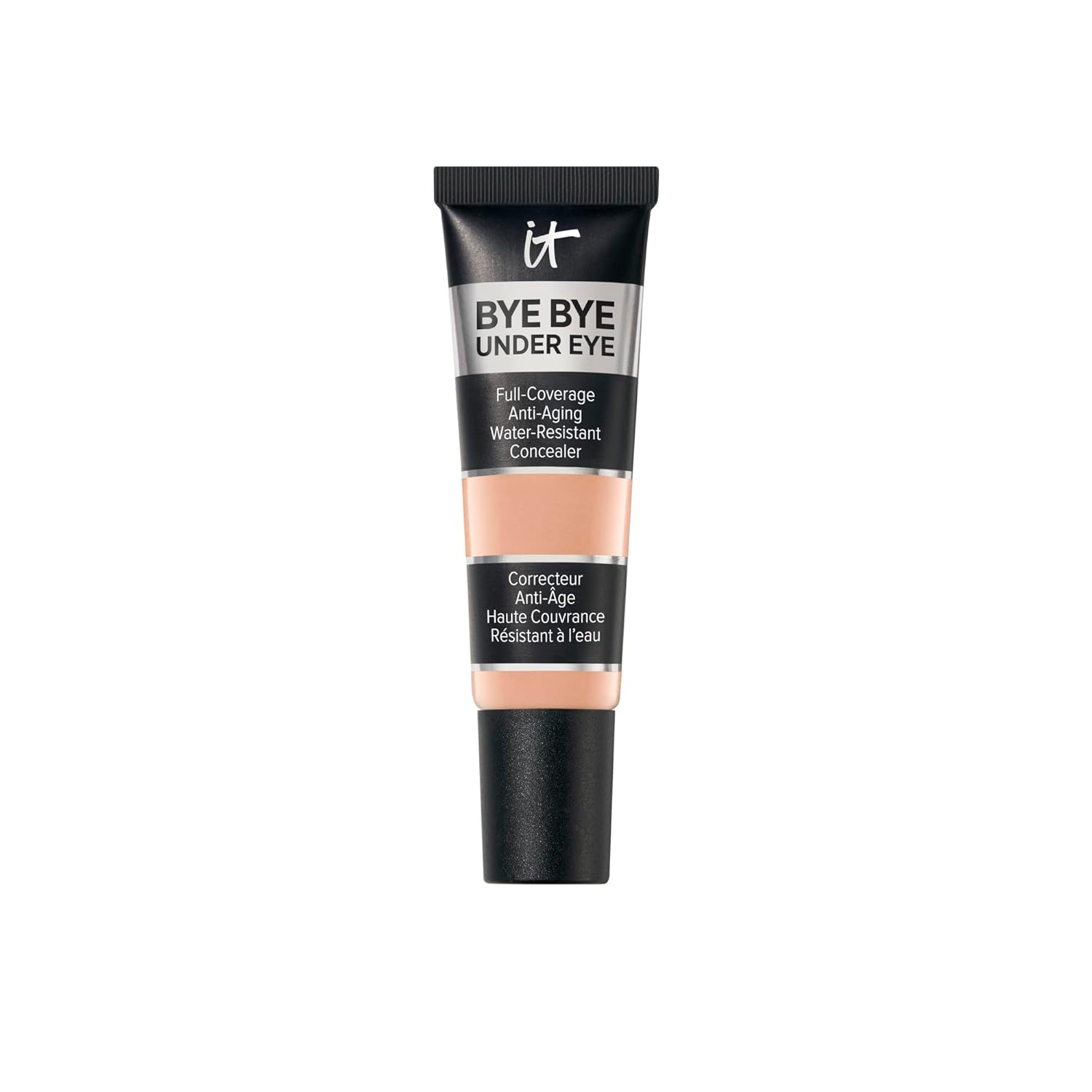 IT Cosmetics Bye Bye Under Eye Concealer - Water-Resistant, 24H Full Coverage Brightening Concealer For Dark Circles, Fine Lines, Redness & Discoloration, Anti-Aging Color Correcting Cream - 0.4 fl oz