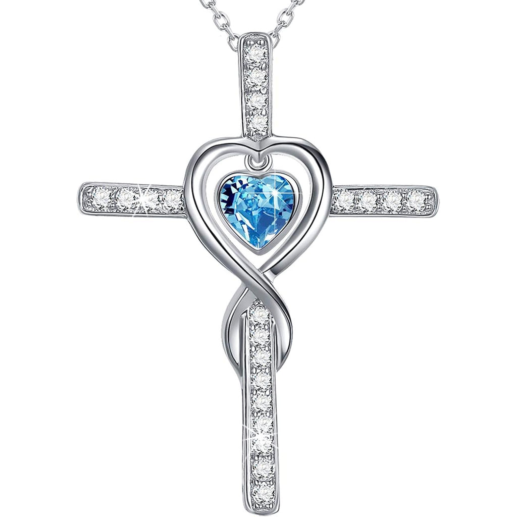 Dorella Love Infinity Necklace for Women Mothers Day Birthday Gifts Wife Mom May June July Birthstones Emerald Ruby Pearl Jewelry 925 Sterling Silver