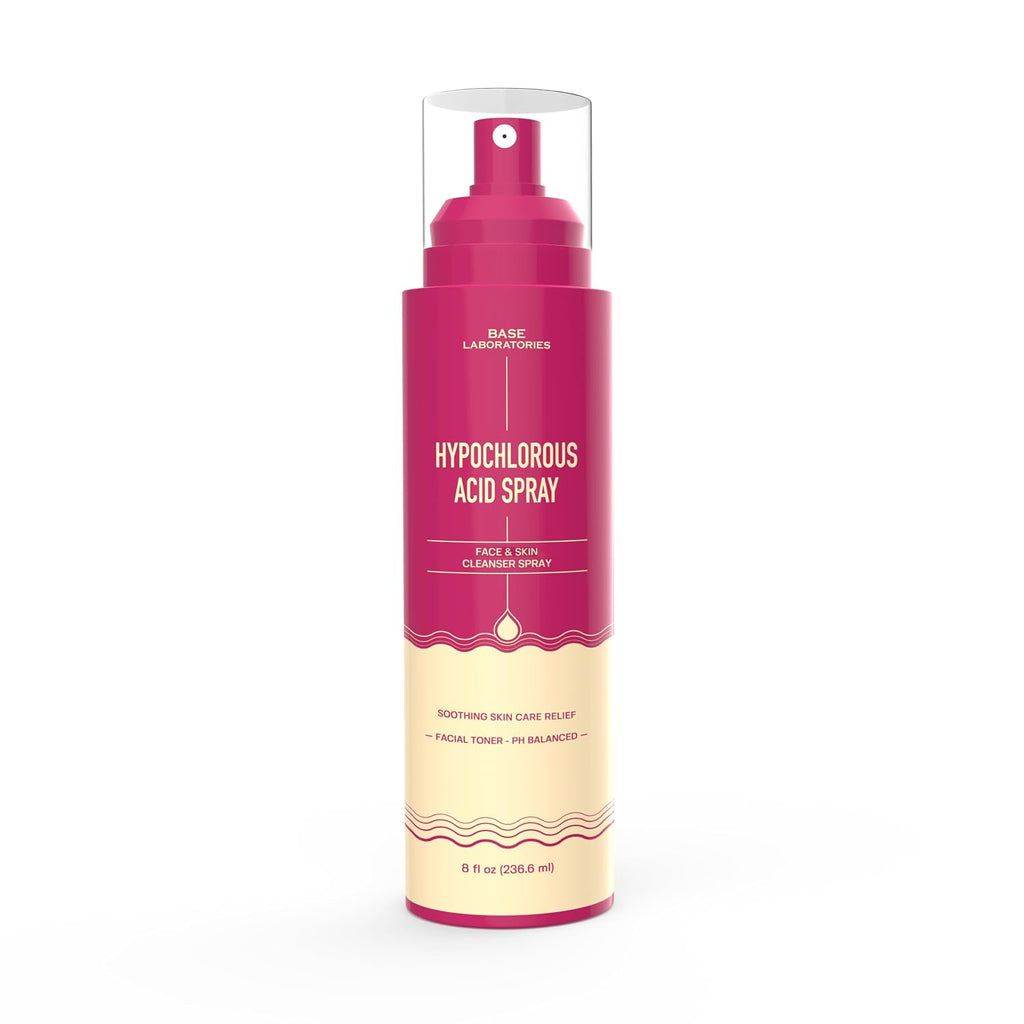 Base Laboratories Hypochlorous Acid Spray For Face & Skin - 8 Oz - Facial Daily Skin Repair Solution For Sensitive Skin - Hypochlrous Hocl Molecule Spray
