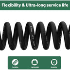 Garden Hose 50 Ft X 5/8 In Heavy Duty Water Hose, Flexible And Durable, Lightweight Rubber Hybrid Hose, Leak-Free Connections, Male To Female 3/4'' Brass Fittings For Patio, Lawn, Black