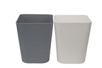 1.6 Gallon Small Trash Can Wastebasket For Kitchen Office Bathroom,Pack Of 2(White+Gray)